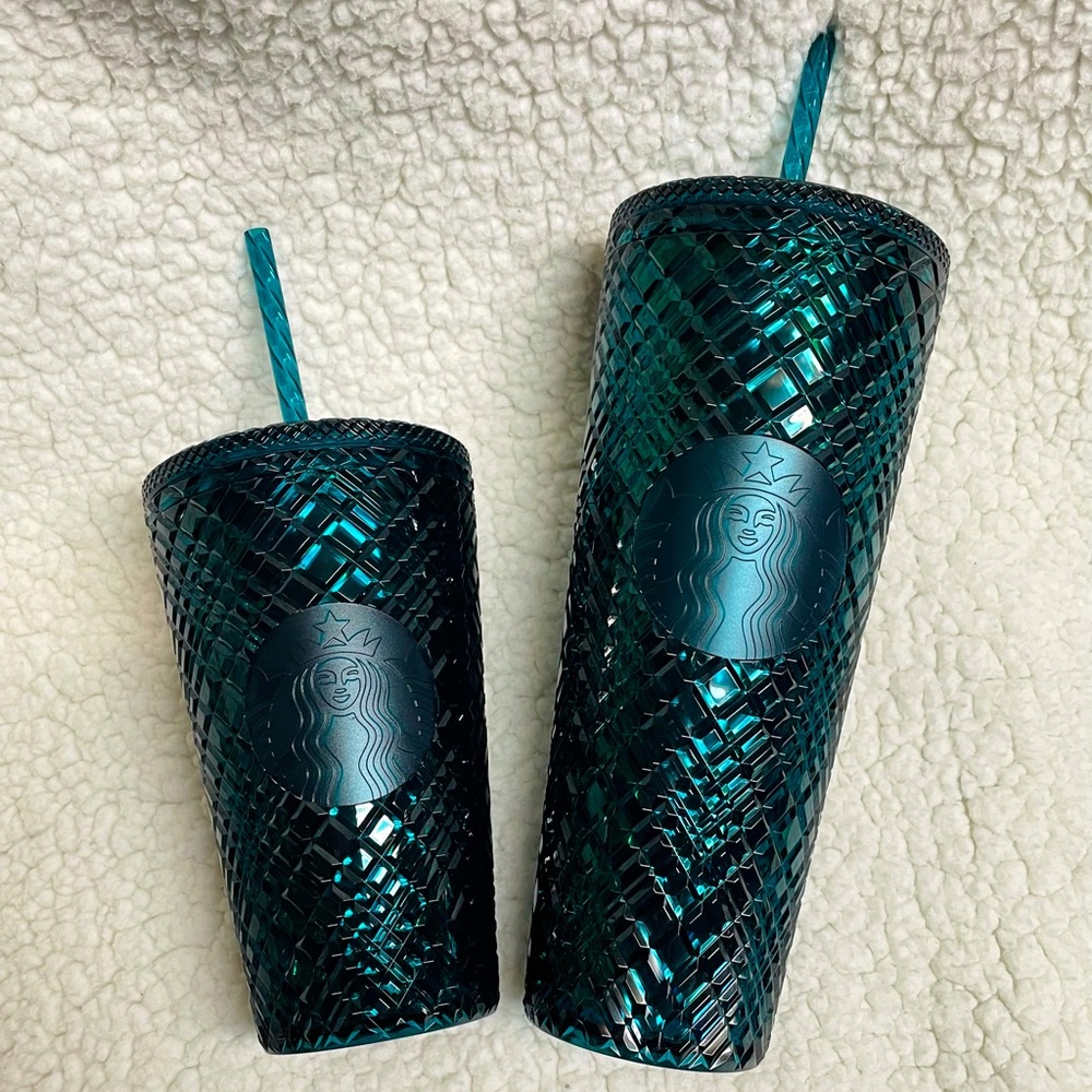 ☘️✨Emerald Green Holiday 2021 Starbucks Tumbler Cup Set ✨☘️